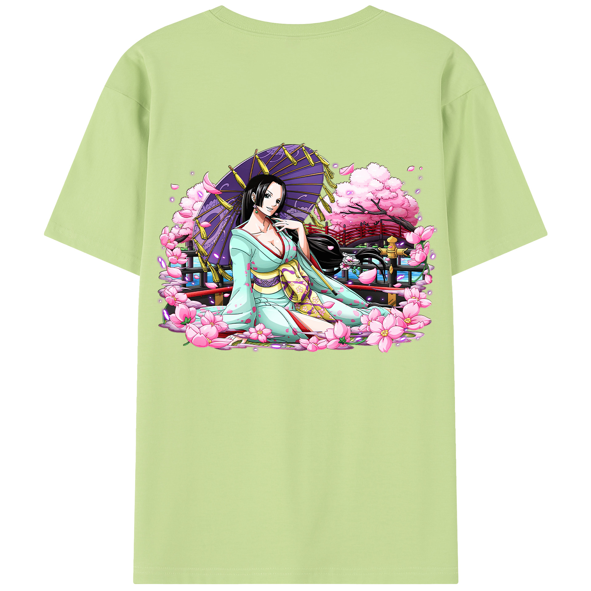 ワンピース ボア・ハンコック ONE PIECE Boa·Hancock 綿100％半袖Tシャツ（背面プリント）